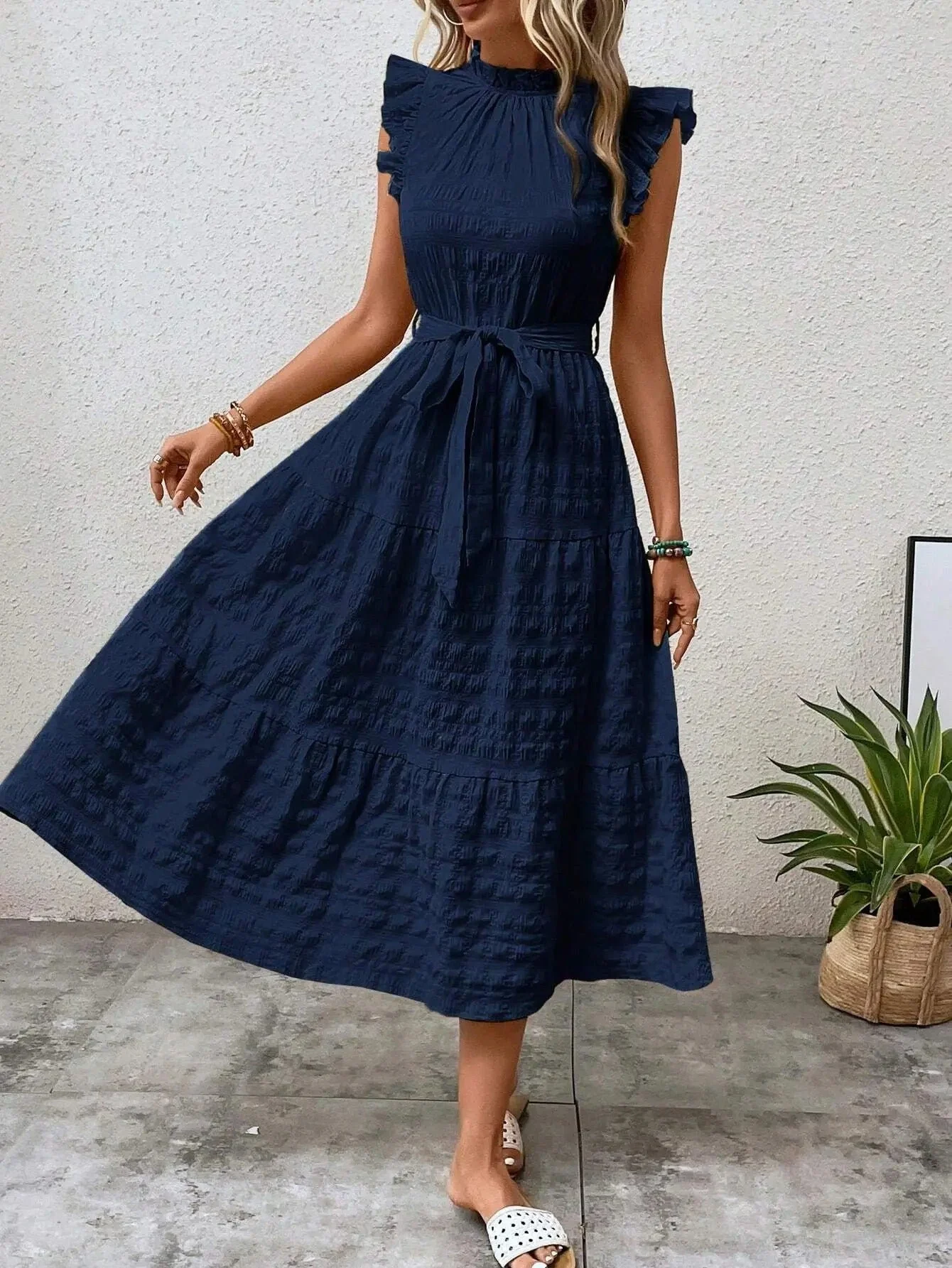 Sophie Paris | Robe à lacets à manches volantes