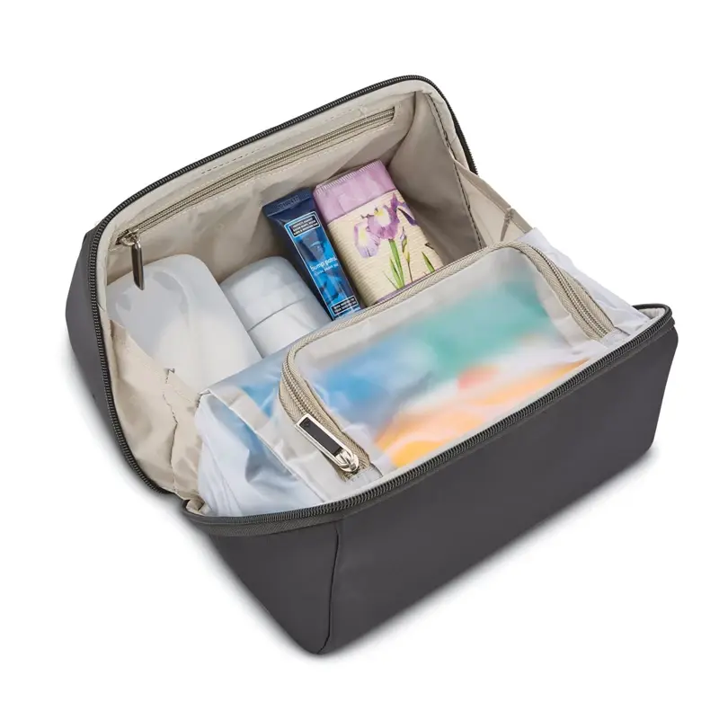 Black/Rose Gold NuRoad Lay Flat Toiletry Kit Toiletry & Cosmetic Kits | 9387-IYZFK - SAMSONITE OUTLET
