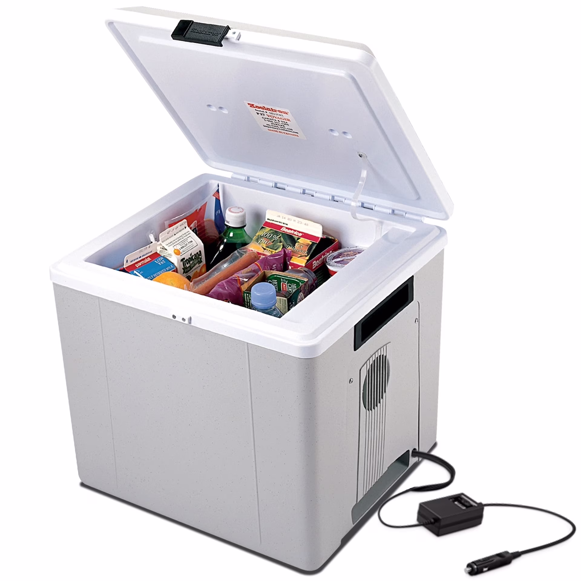 Koolatron 12V Electric Cooler/Warmer 27 L (29 Qt), Two - Way Design, Gray