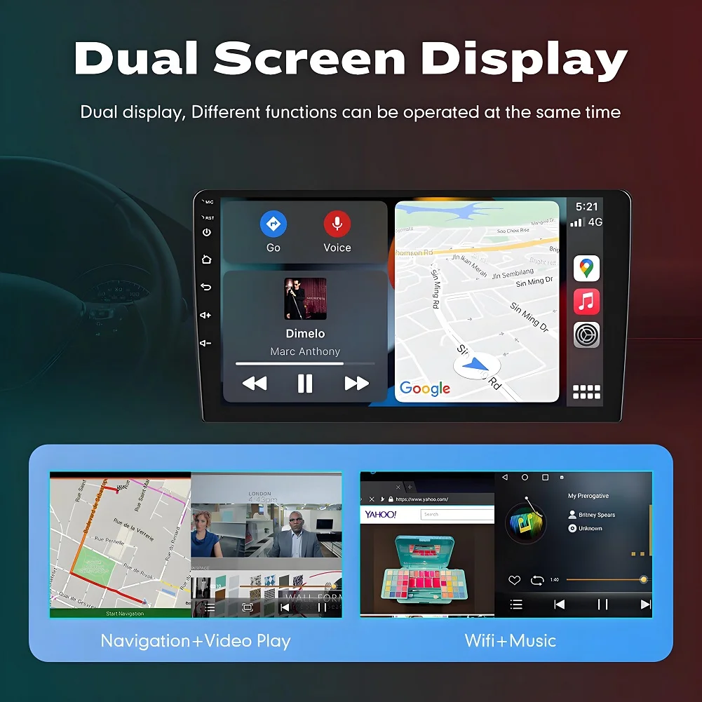 2+32G Car Stereo Radio for Jeep Compass 2017-2019, Support Wireless Carplay Android Auto 9" Touch Screen Android 13 Bluetooth GPS Navigation Car Player Radio(2+32GB) - Image 3