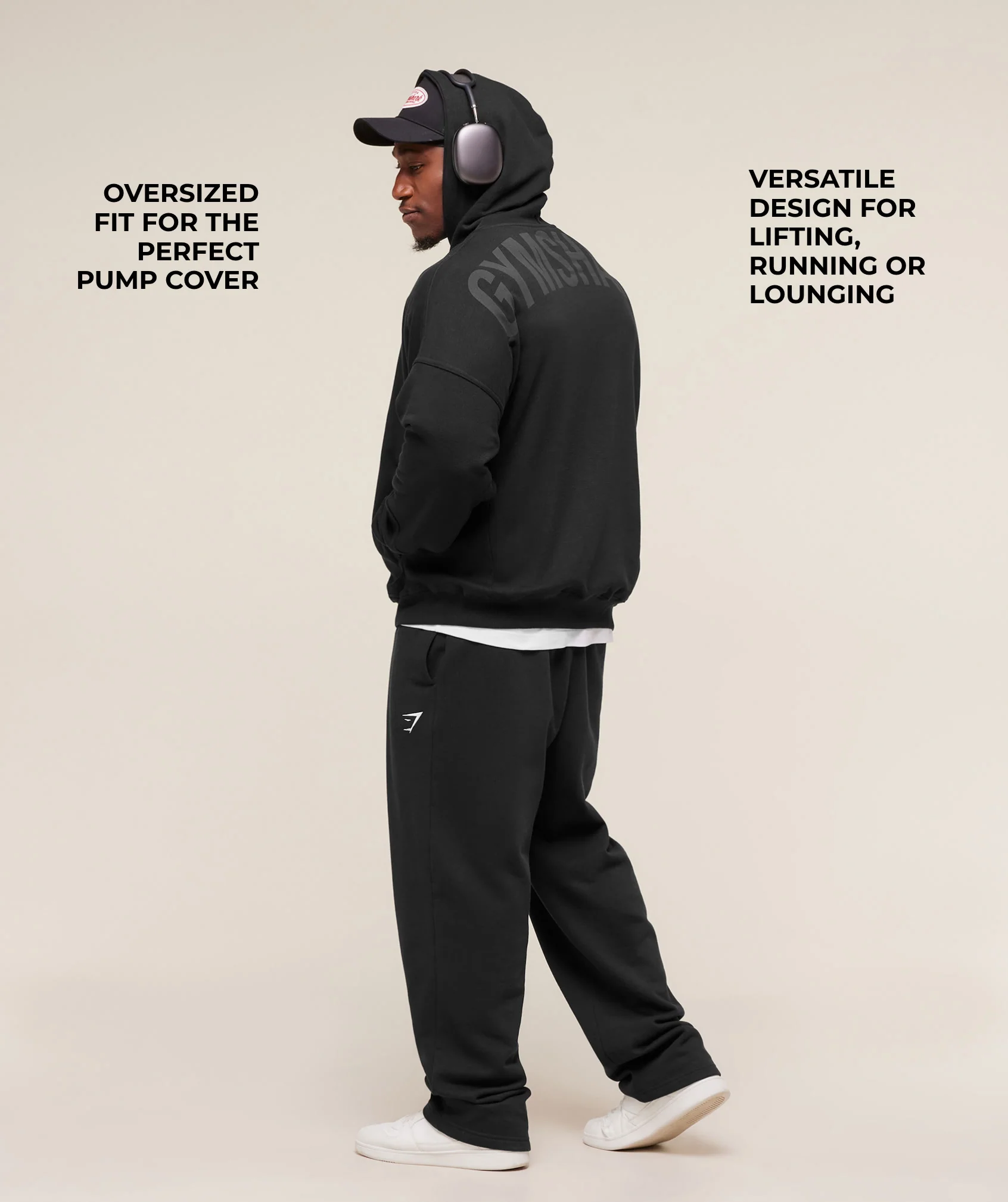 POWER ZIP UP HOODIE - Black/Asphalt Grey
