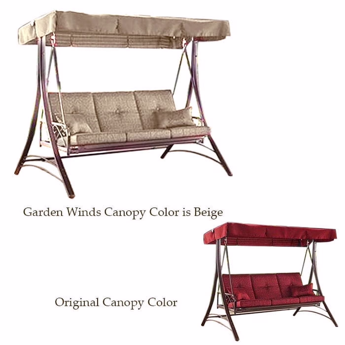 Garden Winds 7�?x 5�?Beige Top Cover Outdoor Canopy, UV Treated Water Resistant