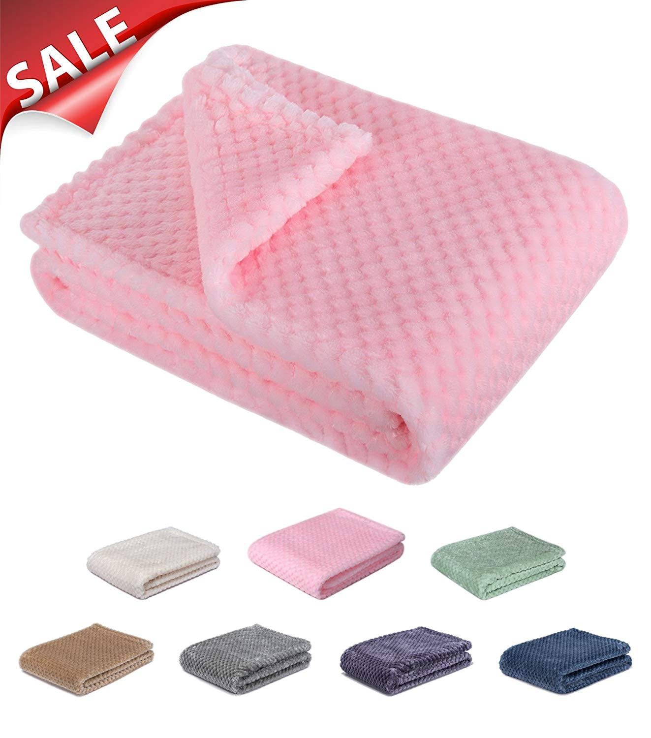 Wonder Miracle Fuzzy Blanket or Fluffy Blanket for Baby Girl or Boy, Soft Warm Cozy Coral Fleece Toddler, Infant or Newborn Receiving Blanket for Crib