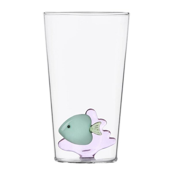 Marine Garden longdrinkglass 45 cl grønn fisk og sjøgress