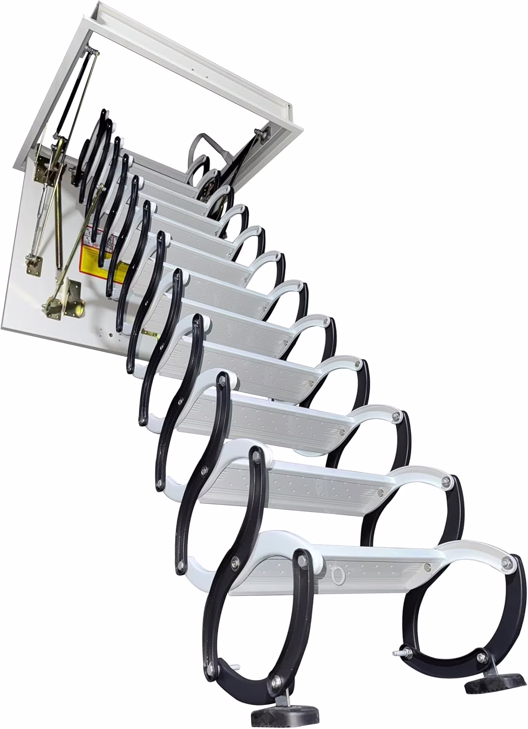 Attic Ladder Rough Opening Size 30 in x 30 in 12 Steps 9.8 Feet Height