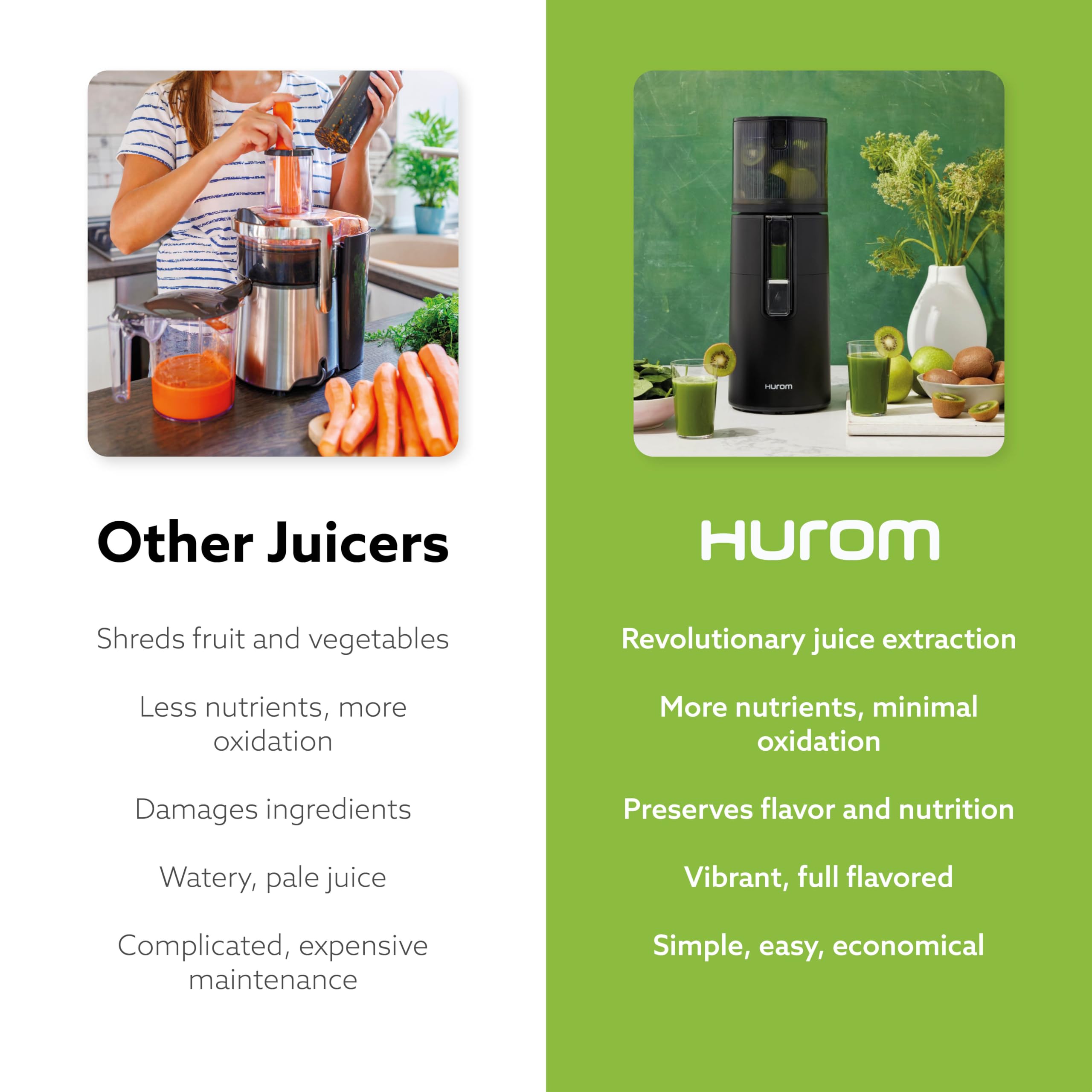 H400 Cold Press Juicer Machine, Award Winning Masticating Slow Juicer, Easy to Clean, Strainer & Hands Free with Self Feeding, Wide Mouth Hopper, Easy Assembly (Matte Black)