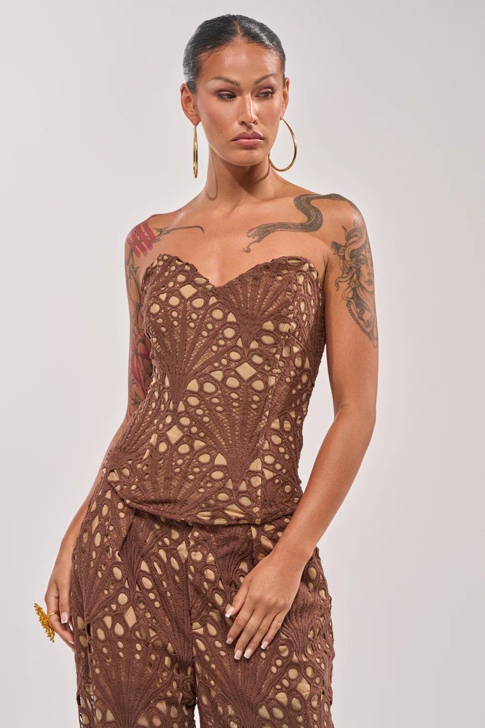 CLAIRE EYELET CORSET - Akira Store