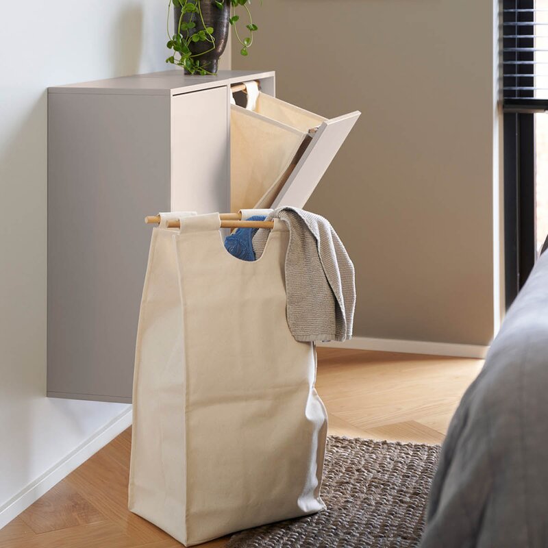 Laundry Boks skittentøyskurv 30x43x70 cm Silver Cloud Grey
