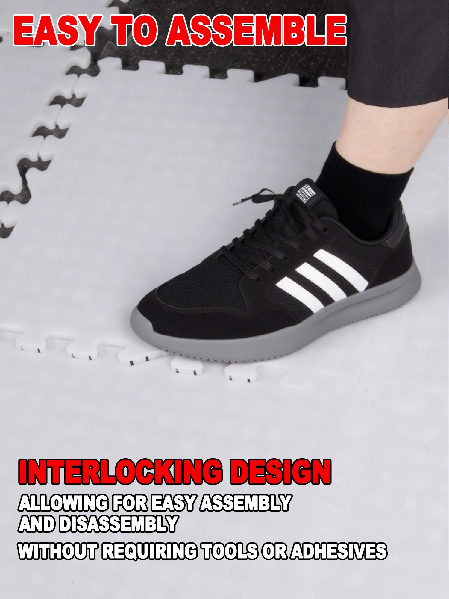 Hockey Synthetic Ice Tiles, 12 Pack 18" x 18" Hockey Flooring Tiles, Expandable Hockey Training Surface, Easy to Assemble - Image 5