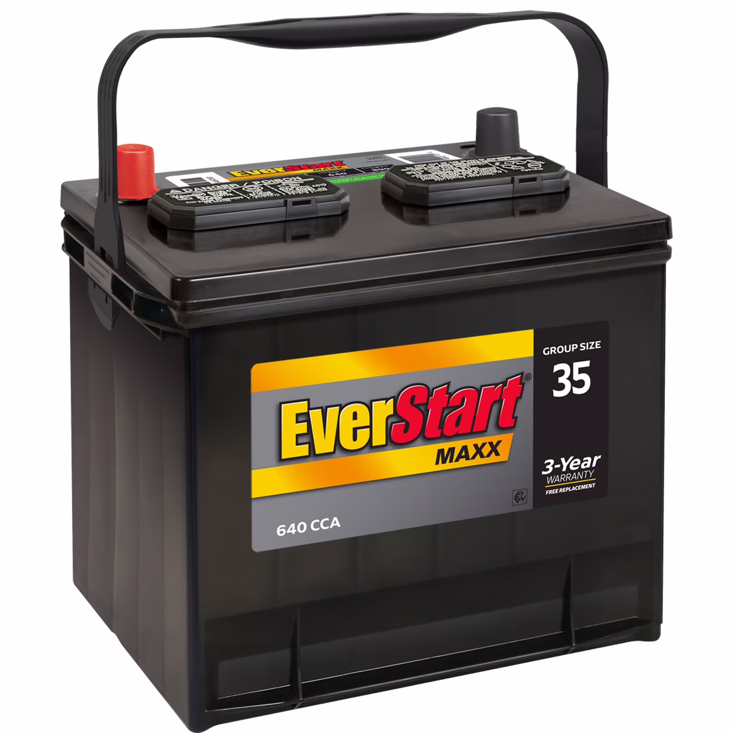 Maxx Lead Acid Automotive Battery, Group Size 35 12 Volt, 640 CCA(Single)