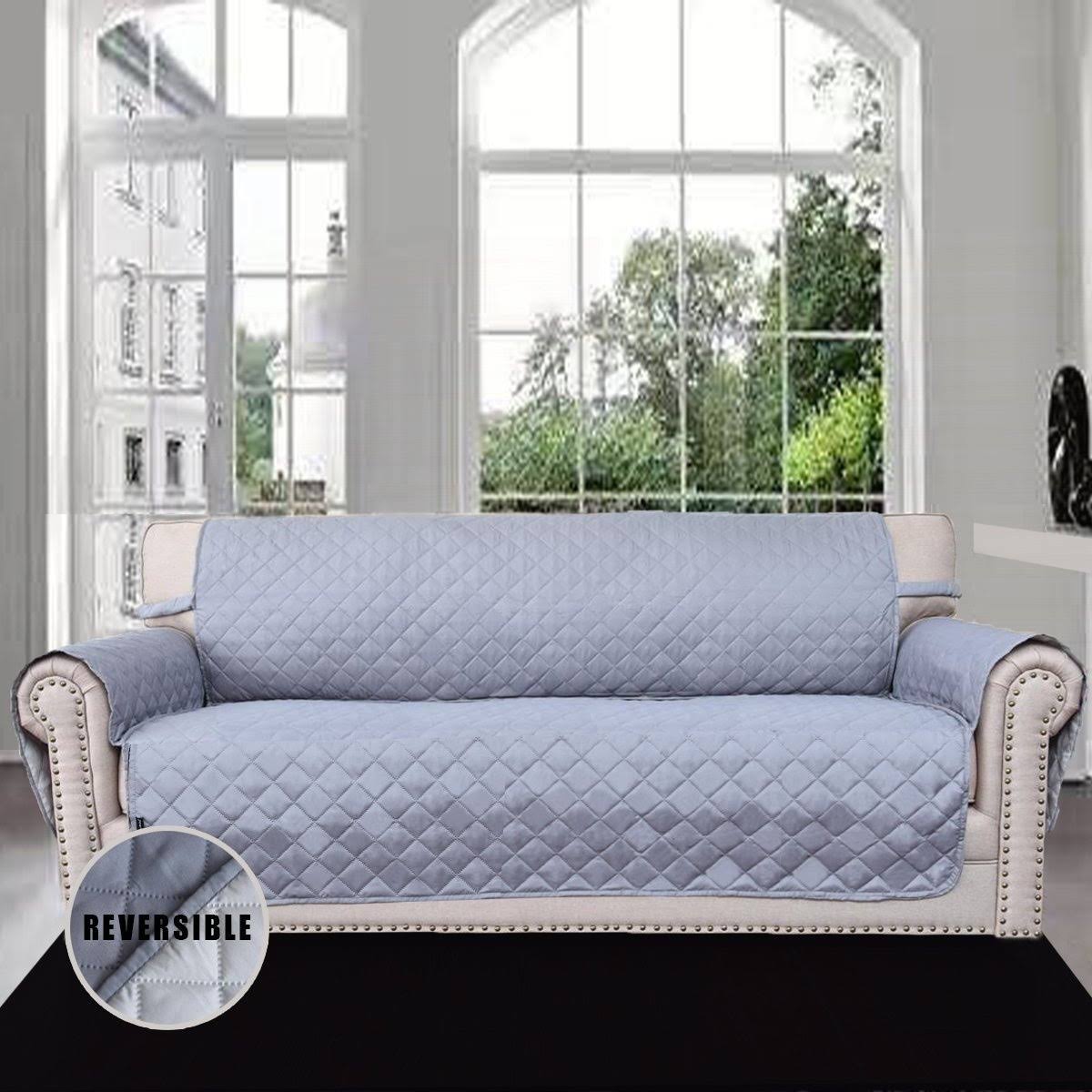 Easy-Going Sofa Slipcover Reversible Sofa Cover Water Resistant Couch Cover Furniture Protector with Elastic Straps for Pets Kid