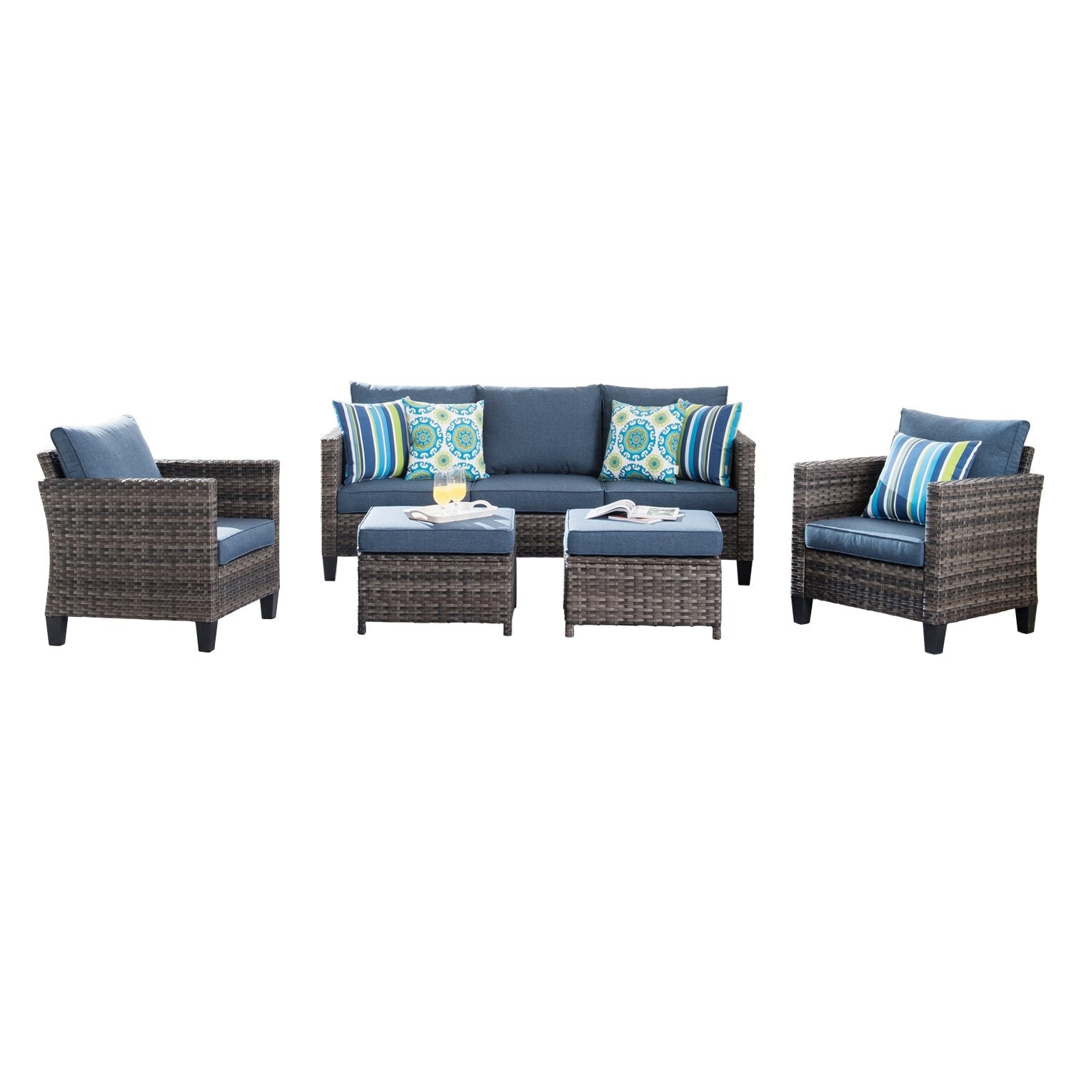 Ensemble de 5 sièges Burhans pour 5 personnes avec coussins ? (Lot de 5)