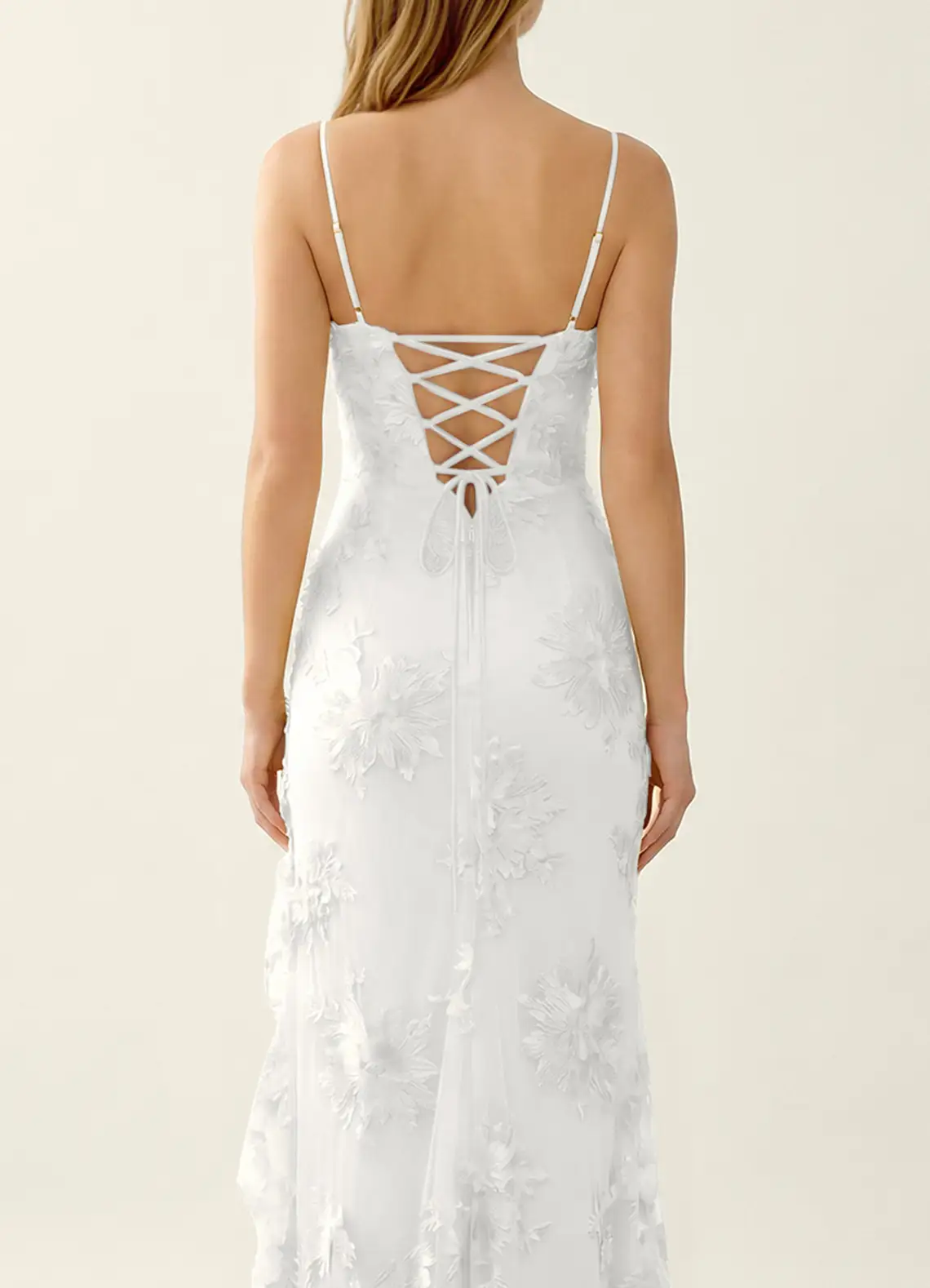 Ivelisse White Lace Sweetheart Mermaid Dress