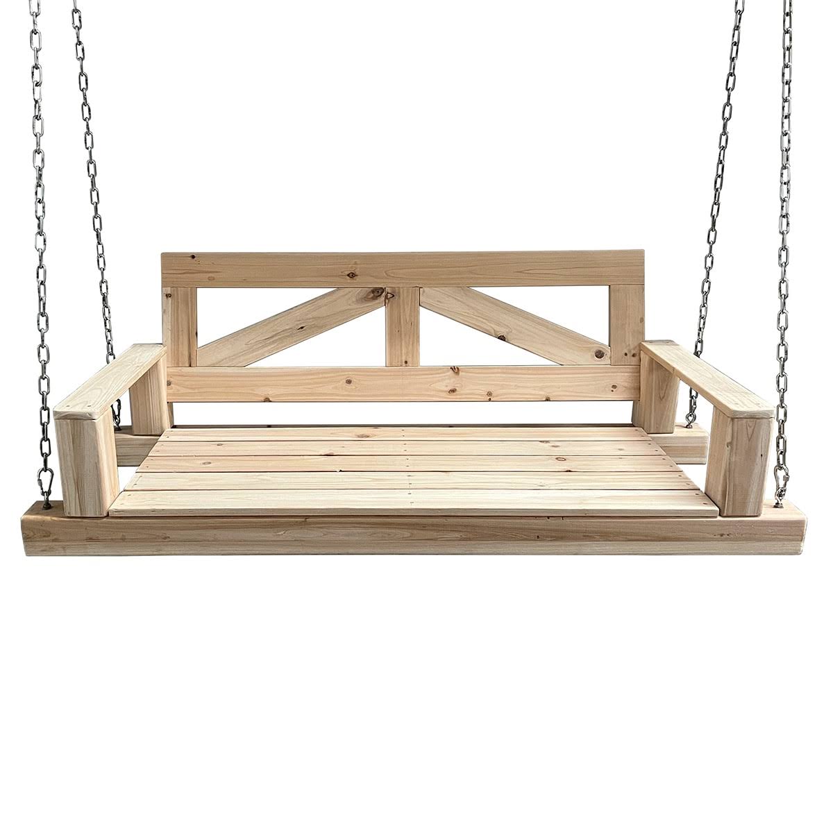 Allen + Roth 2-Person Wood Outdoor Swing | 070452