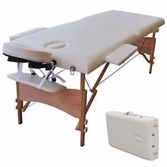 84 In. Massage Table Portable Facial Spa Bed Tattoo with Free Carry Case, Black