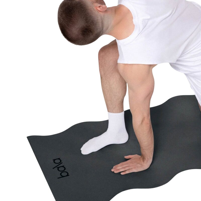 Wavy Mat treningsmatte 5 mm 183 cm kullgrå