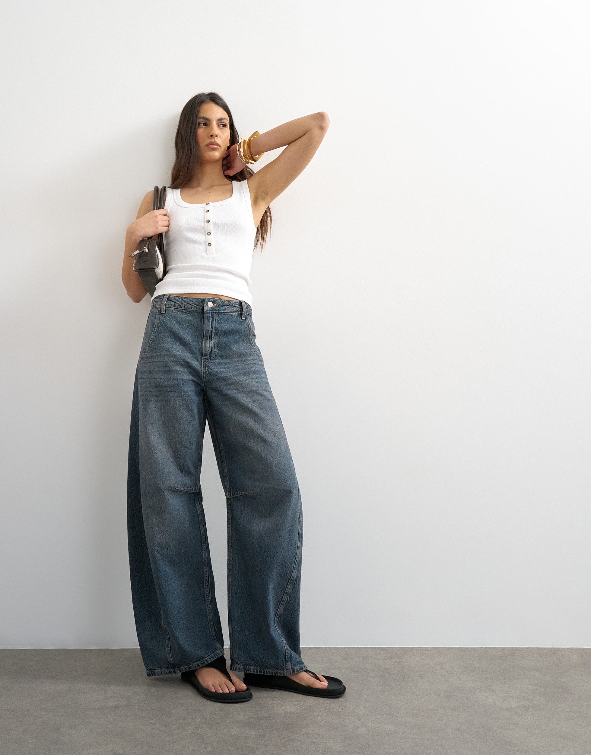 VERO MODA® TSVEA High rise Barrel Fit Jeans