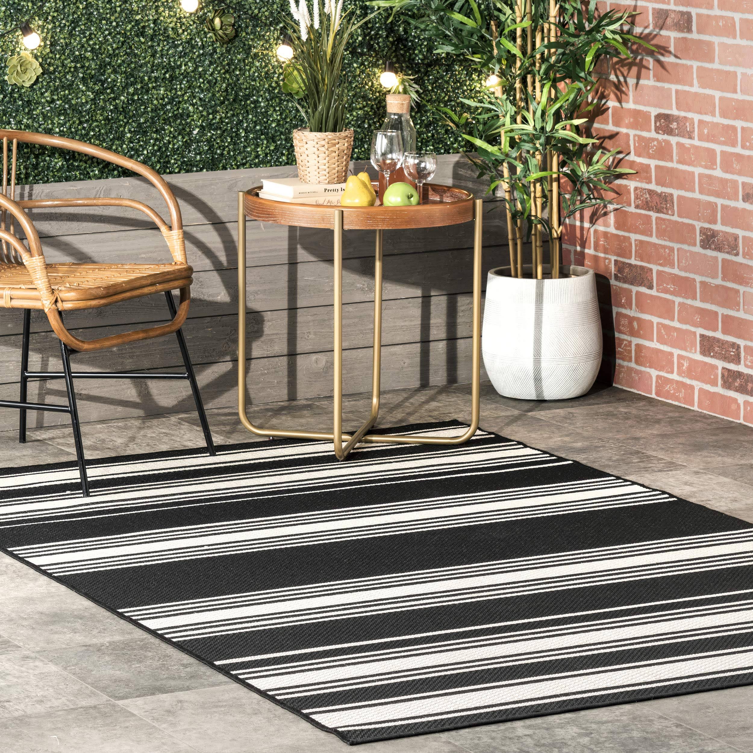 Lauren Liess Romy Striped Indoor/Outdoor Area Rug - 6' 7