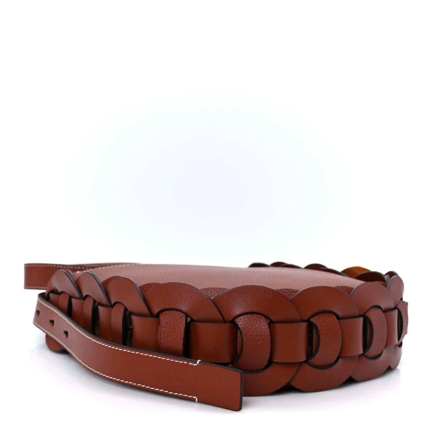 Small Grain Smooth Calfskin Small Darryl Hobo Sepia Brown