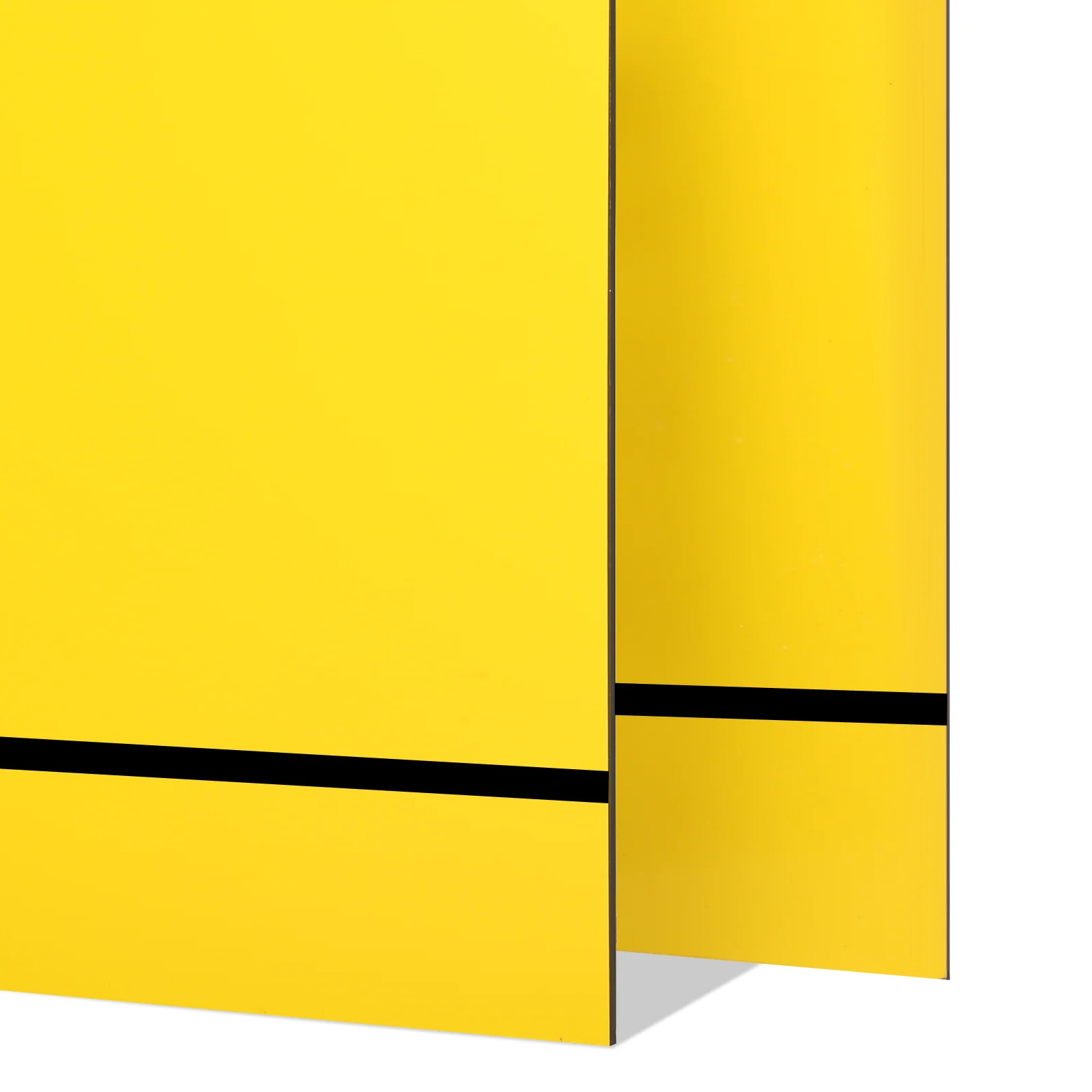 Plaque acrylique bicolore jaune à noir de 1,3 mm (4 pièces)