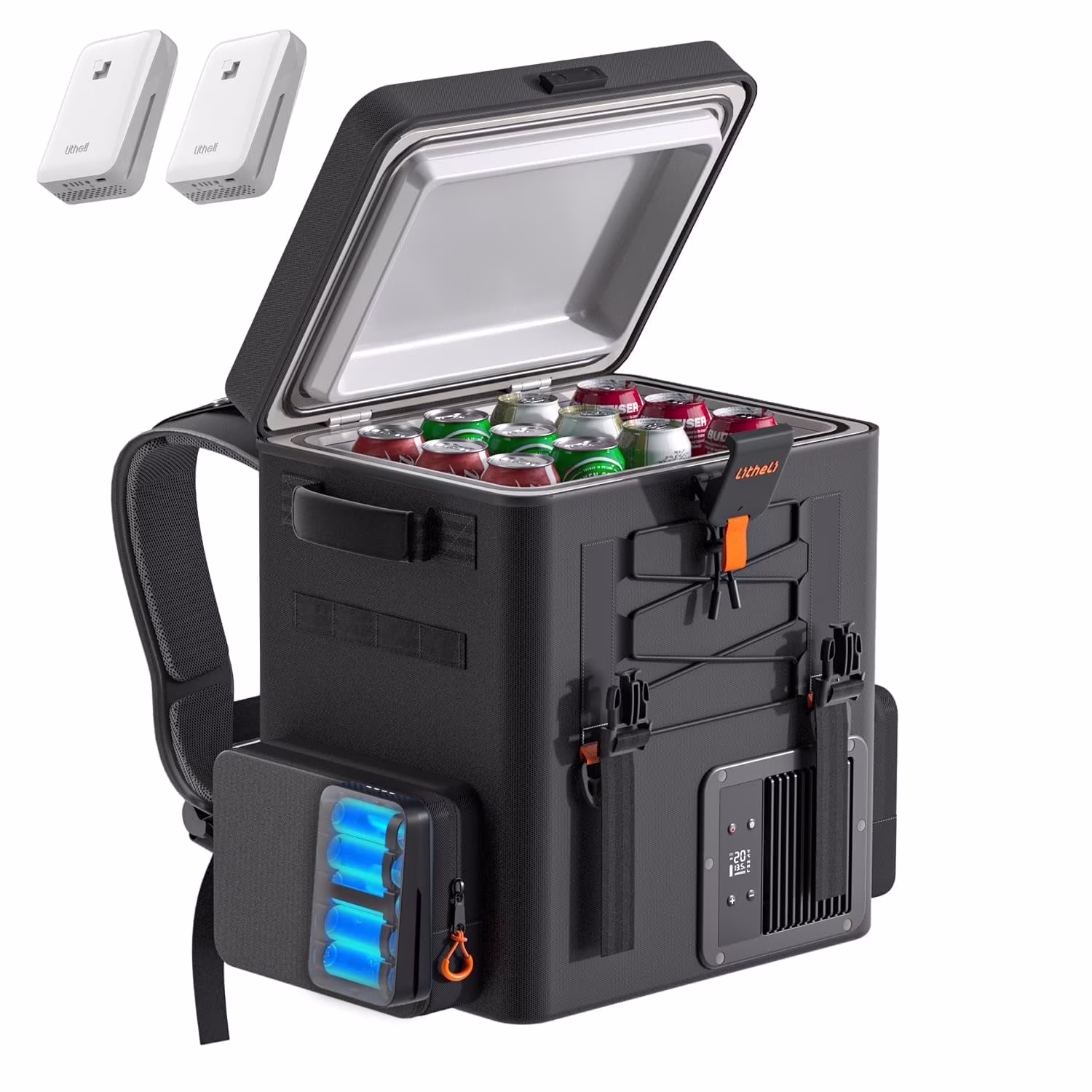 Litheli 16 L Backpack Refrigerator, Portable Electric Fridge Freezer Compressor Cooler for Fast Cooling Down to - 4F with Ergonomic Backpack Design for Camping, Road Trips, RV, Boat, Beach