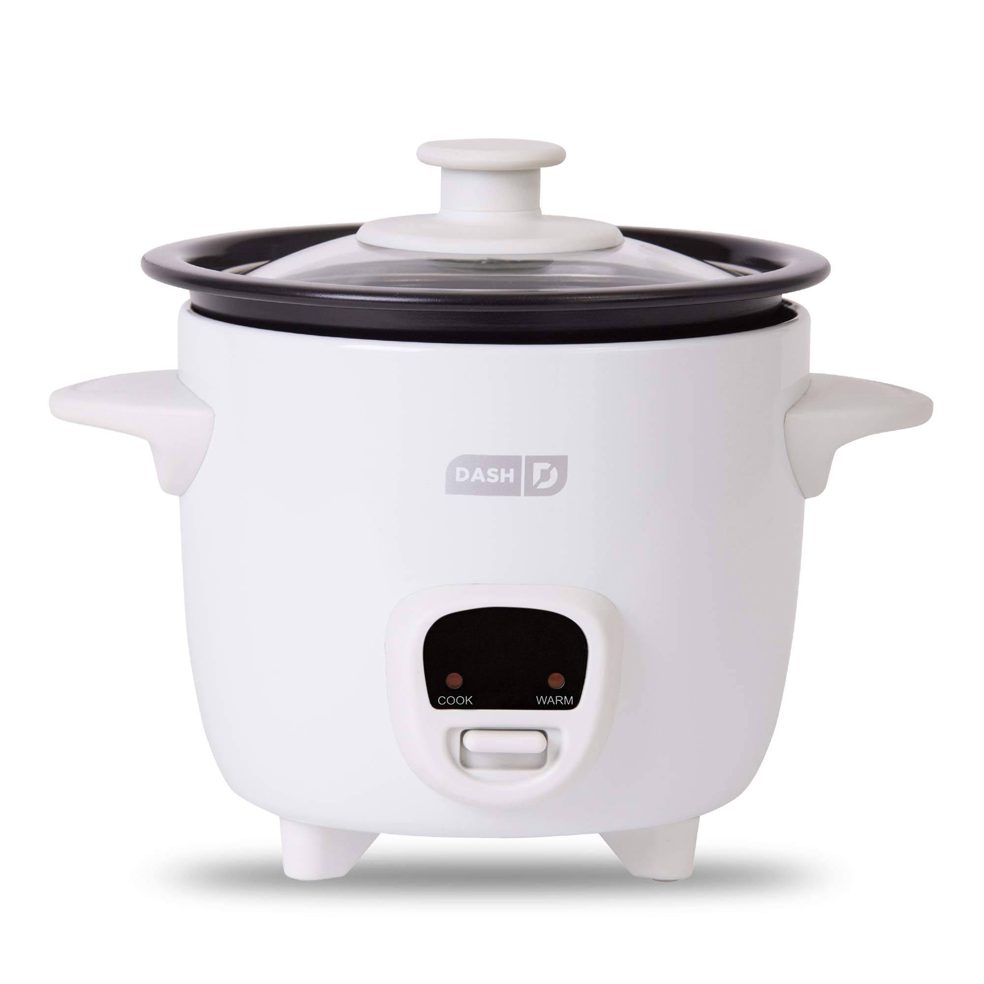 Dash Mini 2-Cup Rice Cooker with Keep Warm Function (White)