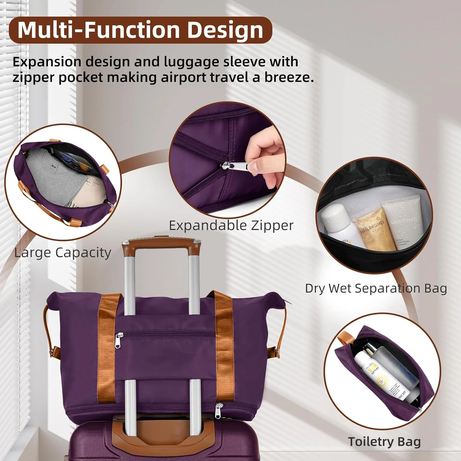 Ensemble de 6 valises, ensemble de valises rigides extensibles avec roulettes multidirectionnelles, ensemble de bagages à roulettes légers