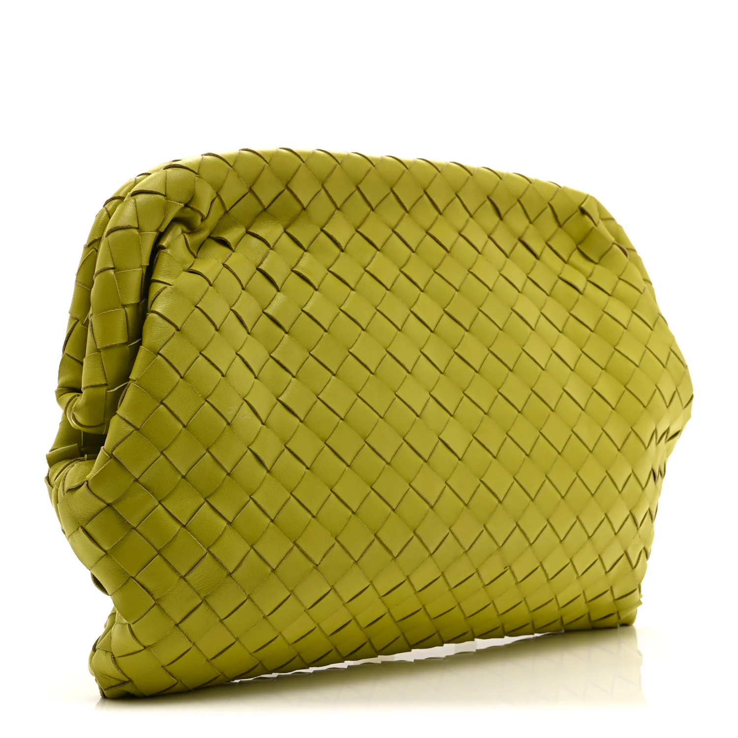 Nappa Intrecciato Clutch  Seagrass