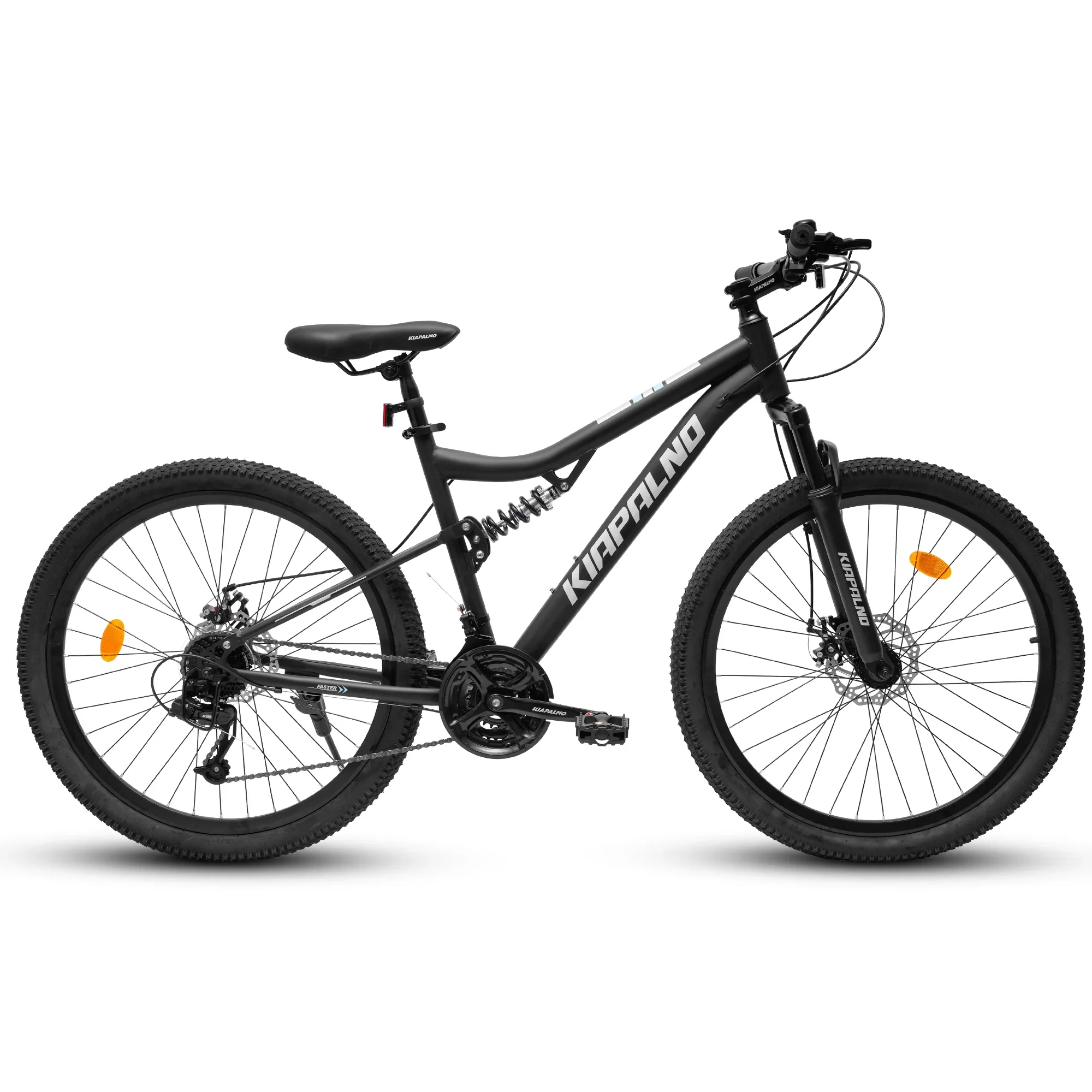 26 Inch Mountain Bike Dual Full Suspension, Shimano 21-Speed Mountain Bicycle with Dual Disc Brakes and Carbon Steel Frame, Trail Beach Snow Commuter City Bike for Adult Men Women, Black