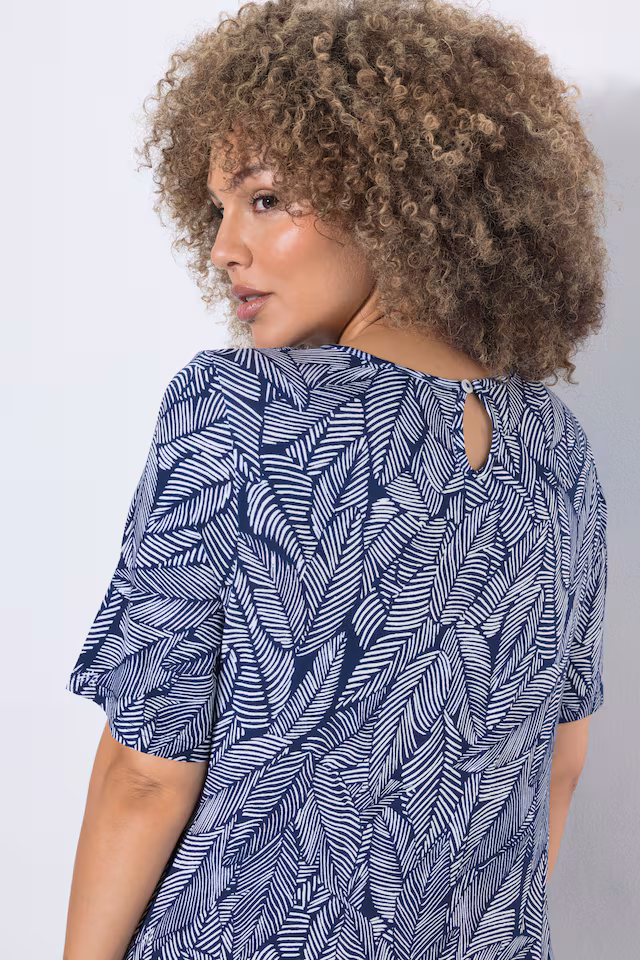 Leaf Print T-Shirt Dress