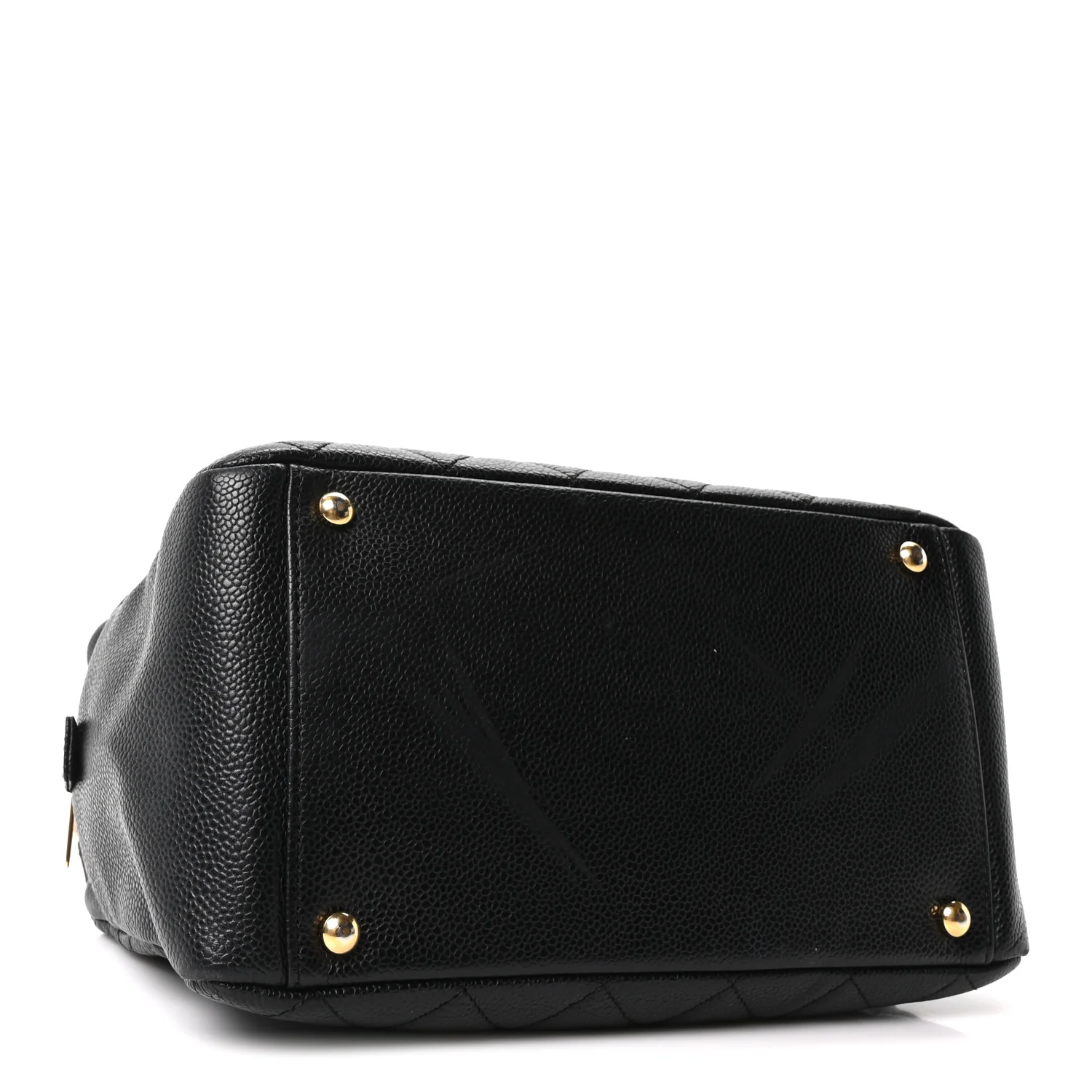 Caviar Quilted Petit Timeless Tote PTT Black