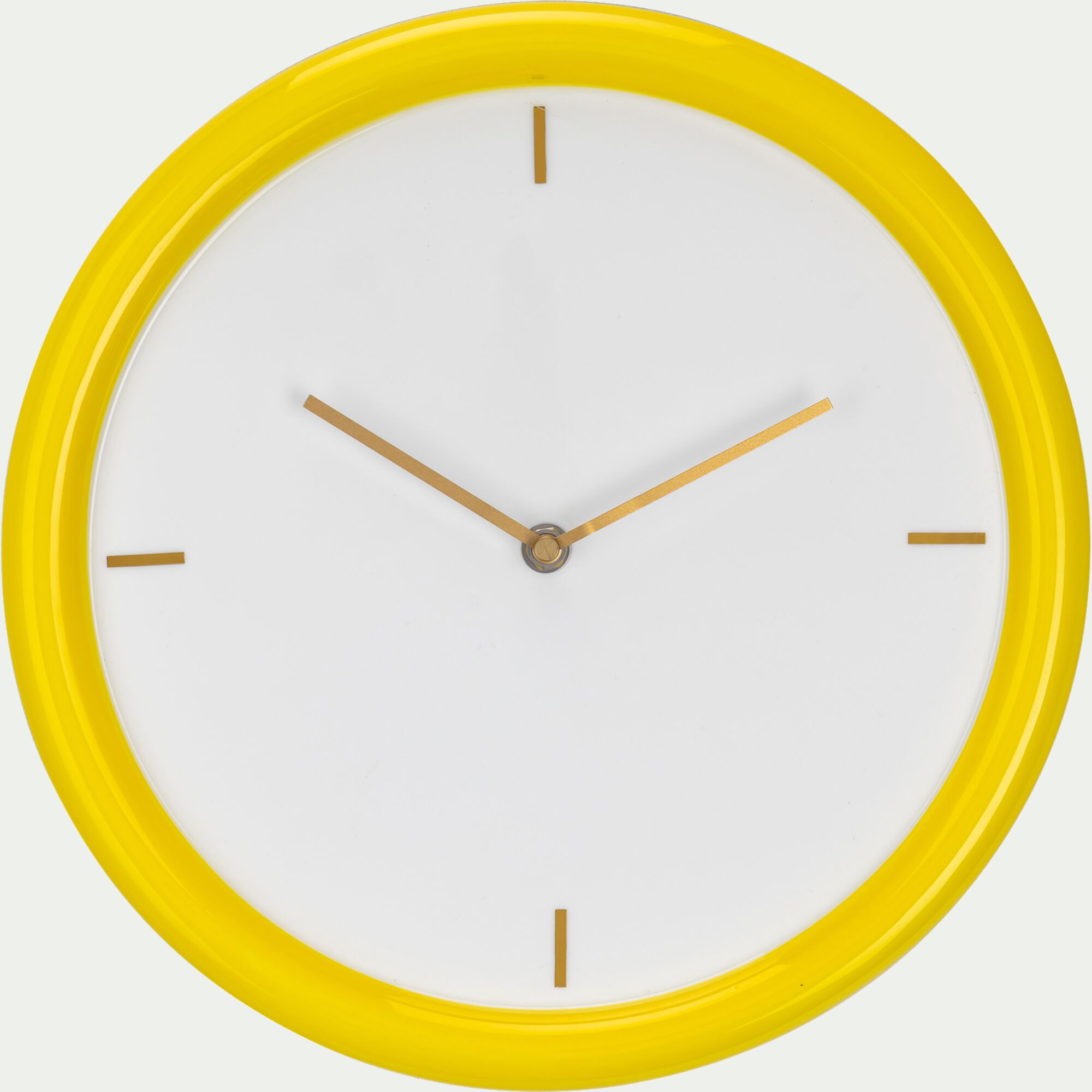 LODA - Horloge murale en porcelaine D30,2cm - jaune