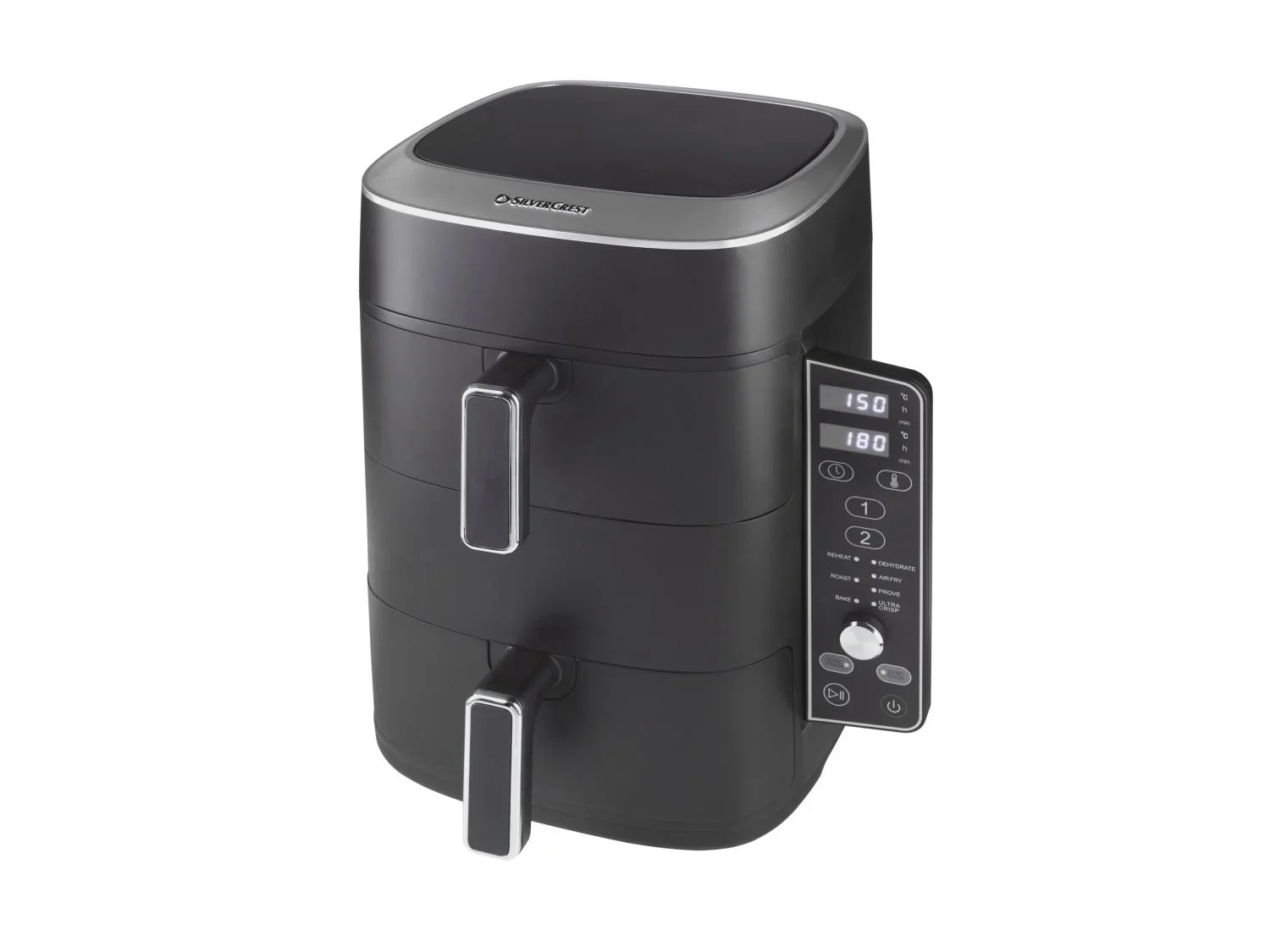 SILVERCREST Friteuse  air chaud 2 zones superposes, 9,5 l