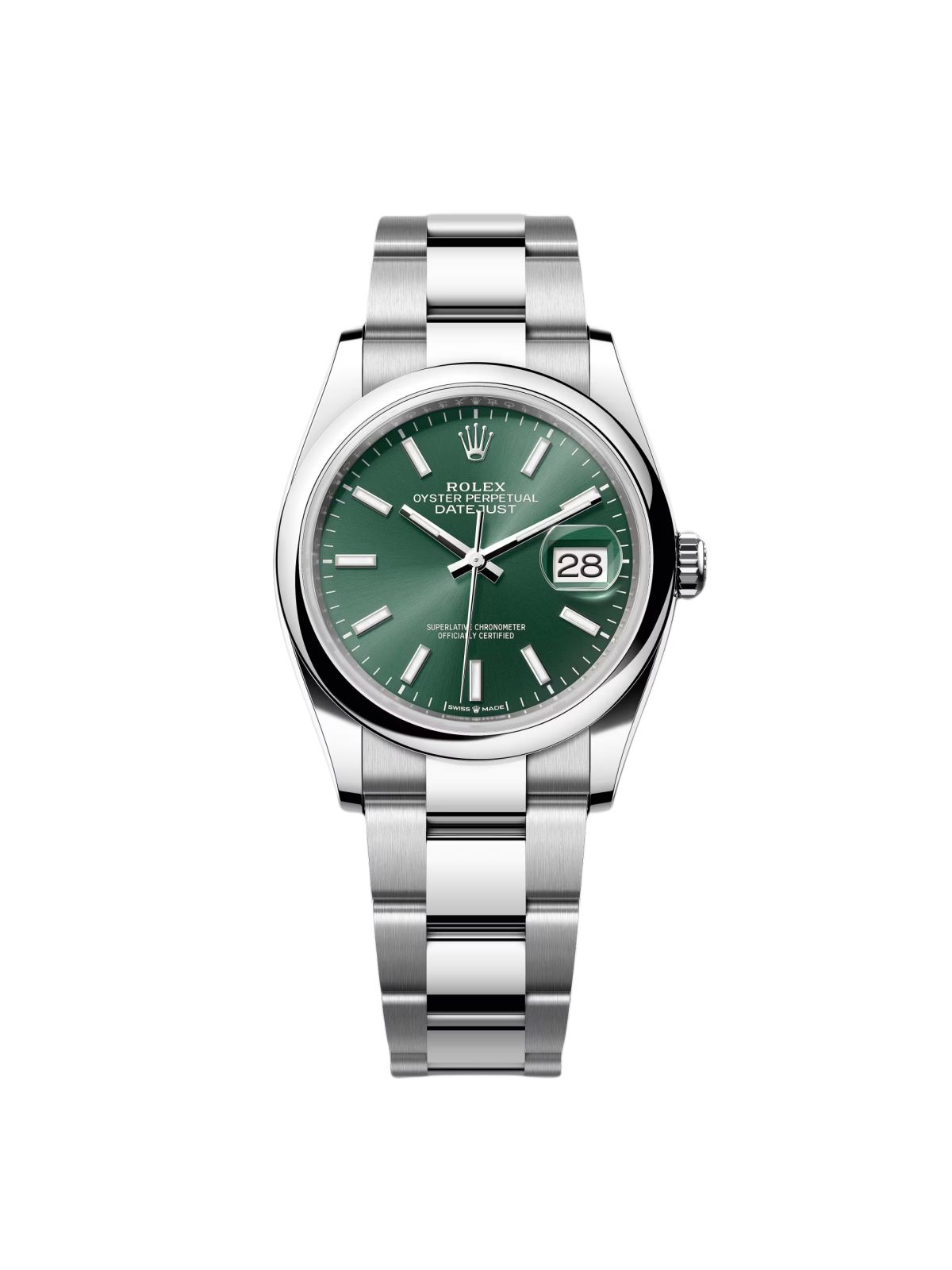 【Super Clone】RLX  Datejust 36mm 126200 Mint Green Dial Stainless Steel Oyster Bracelet Watch
