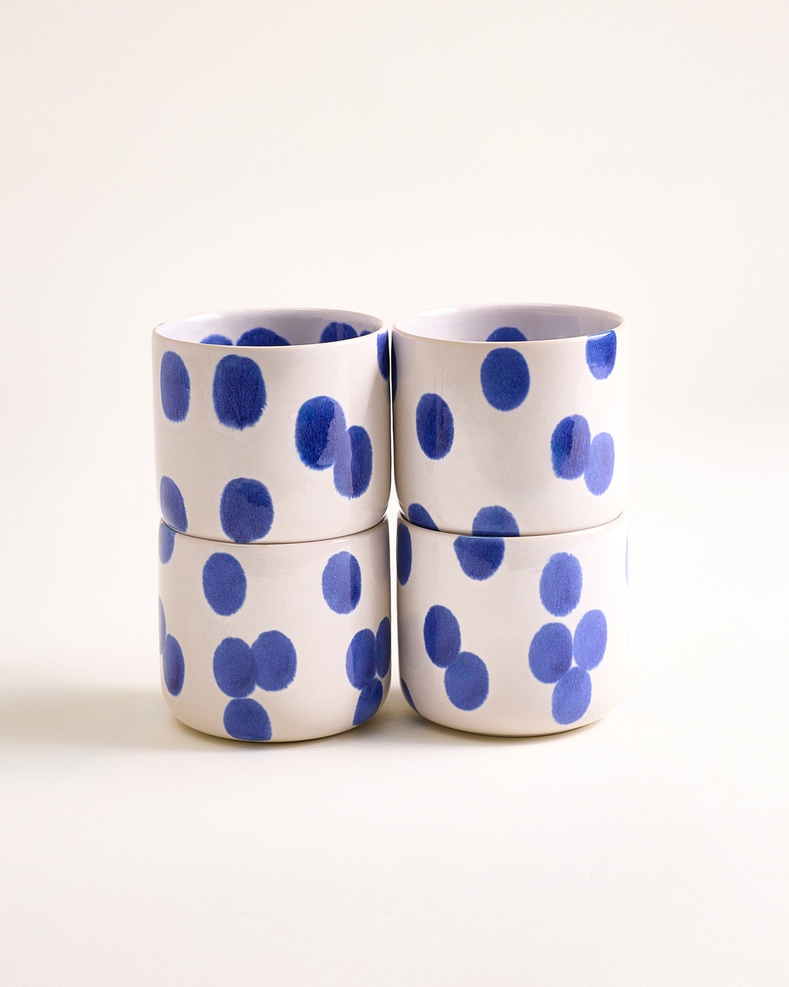 NÓDOA - LARGE CUP DOTTED BLUE SET OF 4