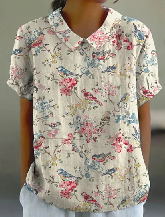 ATELIER ÉLÉGANCE | CHEMISE FLORALE RÉTRO POUR FEMME