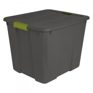 Sterilite 20 Gallon Latching Storage Tote, Dark Gray