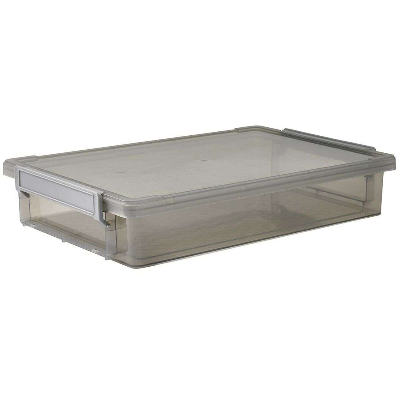 Boîte de rangement noir fumé A4 fermeture clip 4L