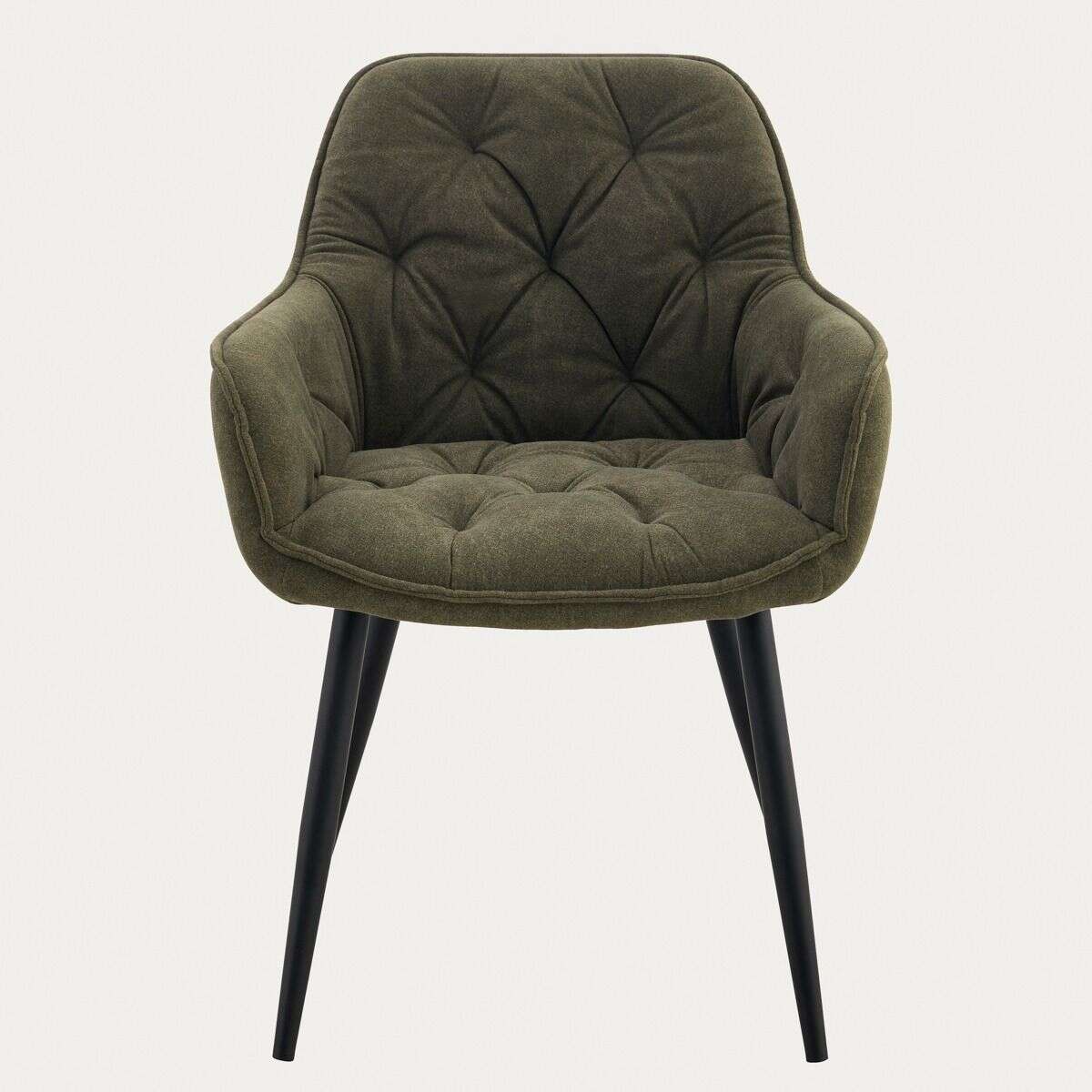 Krzesło FUSSY w tkaninie zielone 57x63x84 cm