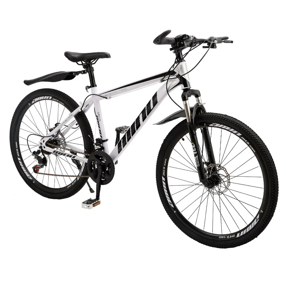 ARTUDATECH Full Suspension Mens Mountain Bike, Shimano 21 Speed, 26 Inch Wheel, Dual Disc Brake Bike for Men Womens Adult Bicycle