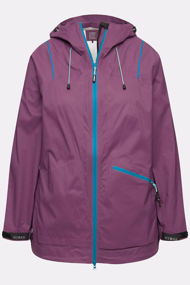 Functional reflective waterproof jacket with 2-way zipper