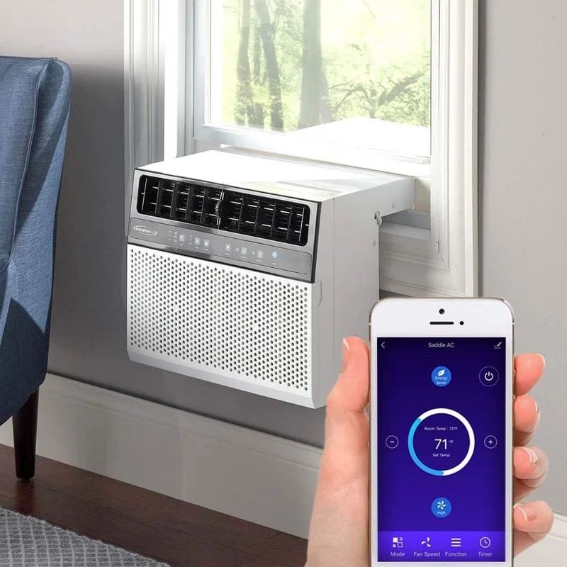 Restored Soleus Air 8, 000 BTU Saddle Window Air Conditioner with Wi - Fi (Refurbished)