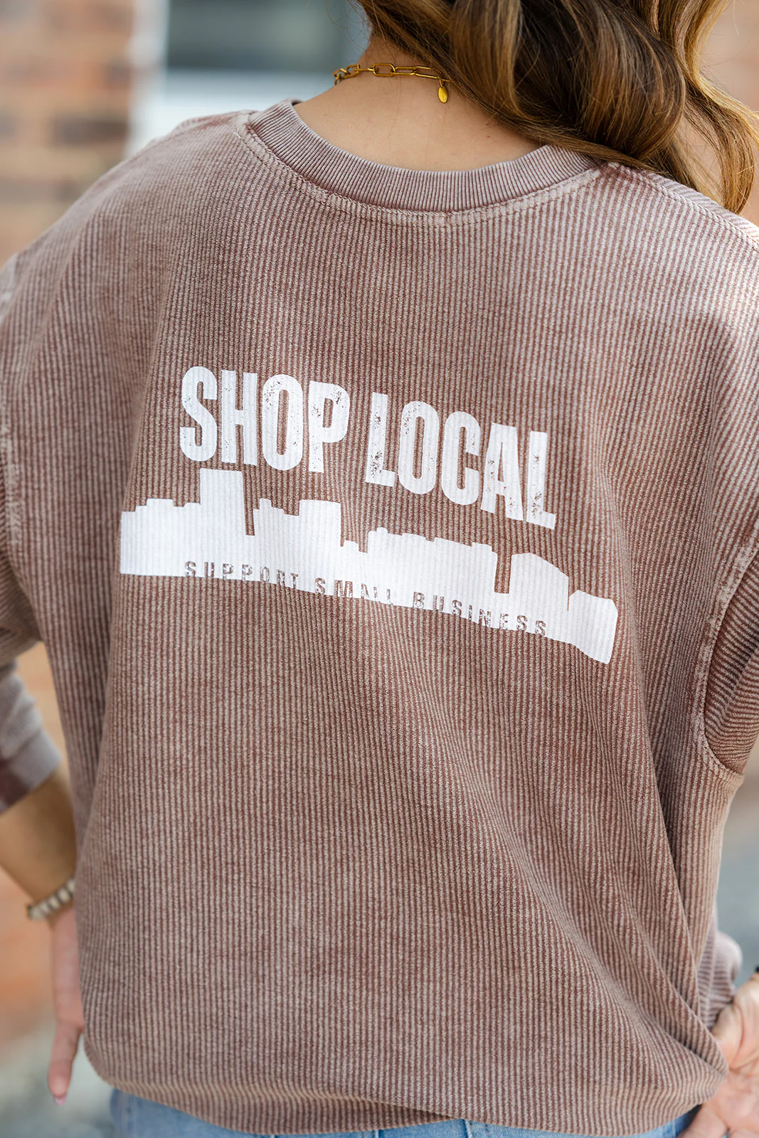 Shop Local Ribbed Graphic Crewneck