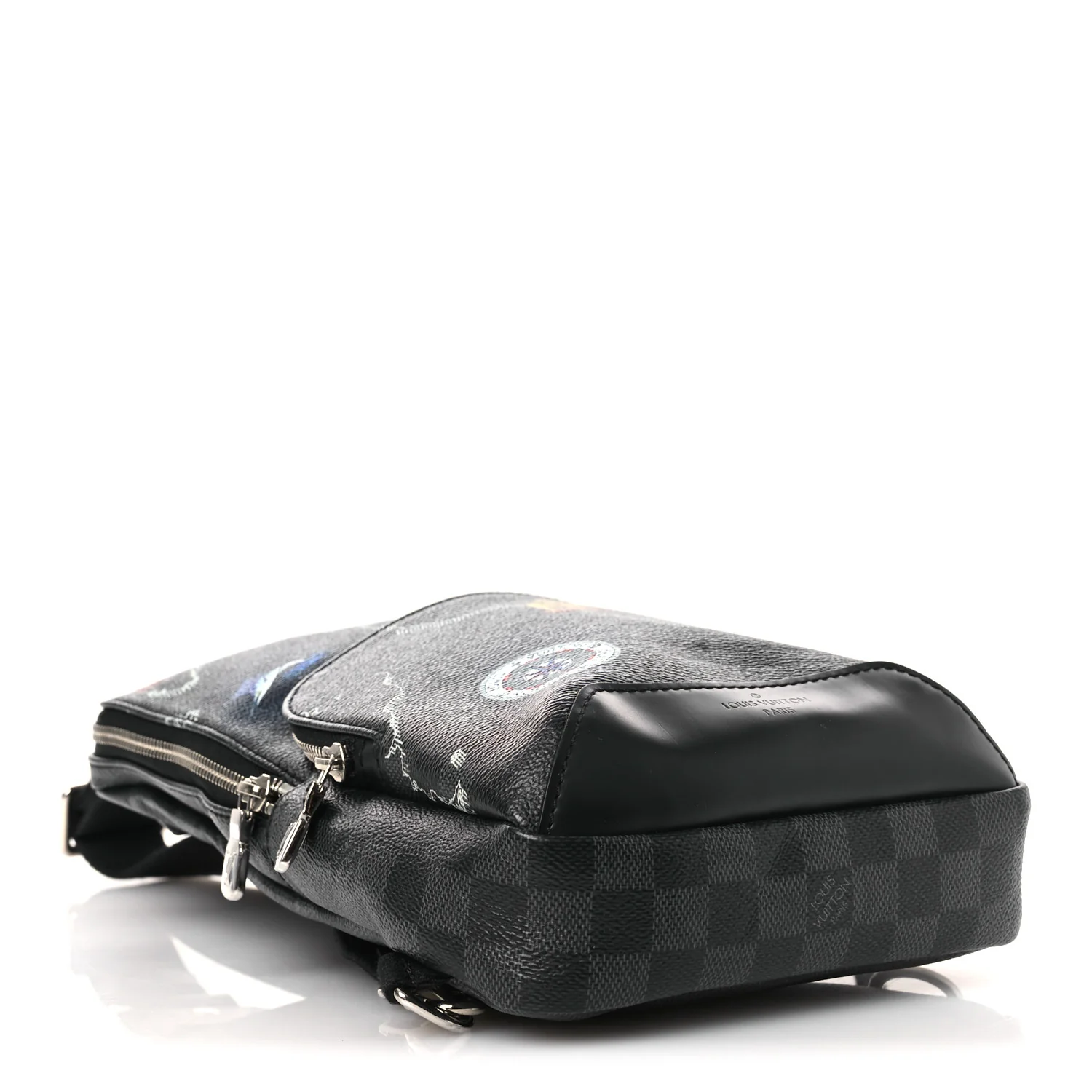 Damier Graphite World Map Avenue Sling Backpack