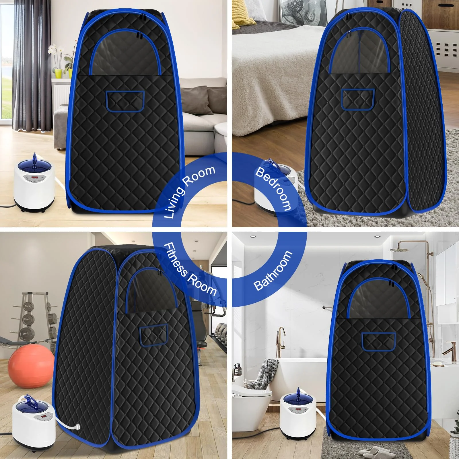 X-Vcak Foldable Steam Sauna with 2.6L Steamer
