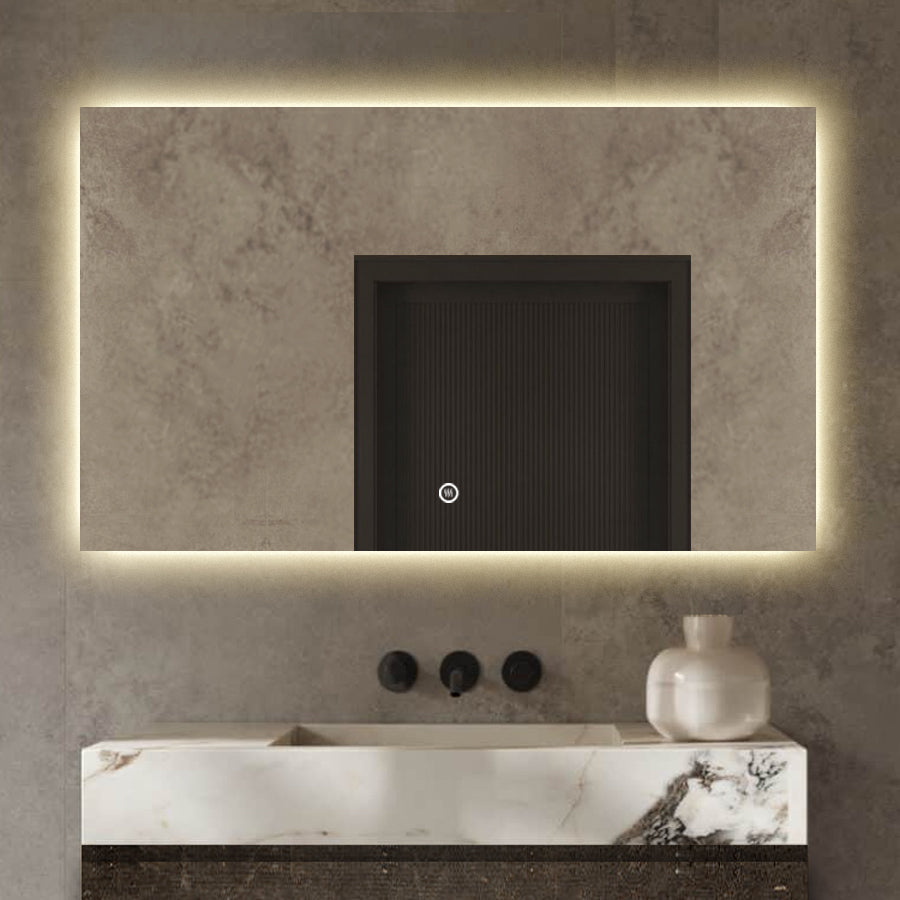 Vtw Living - Badkamerspiegel met Verlichting Spiegel - 100 x 80 cm