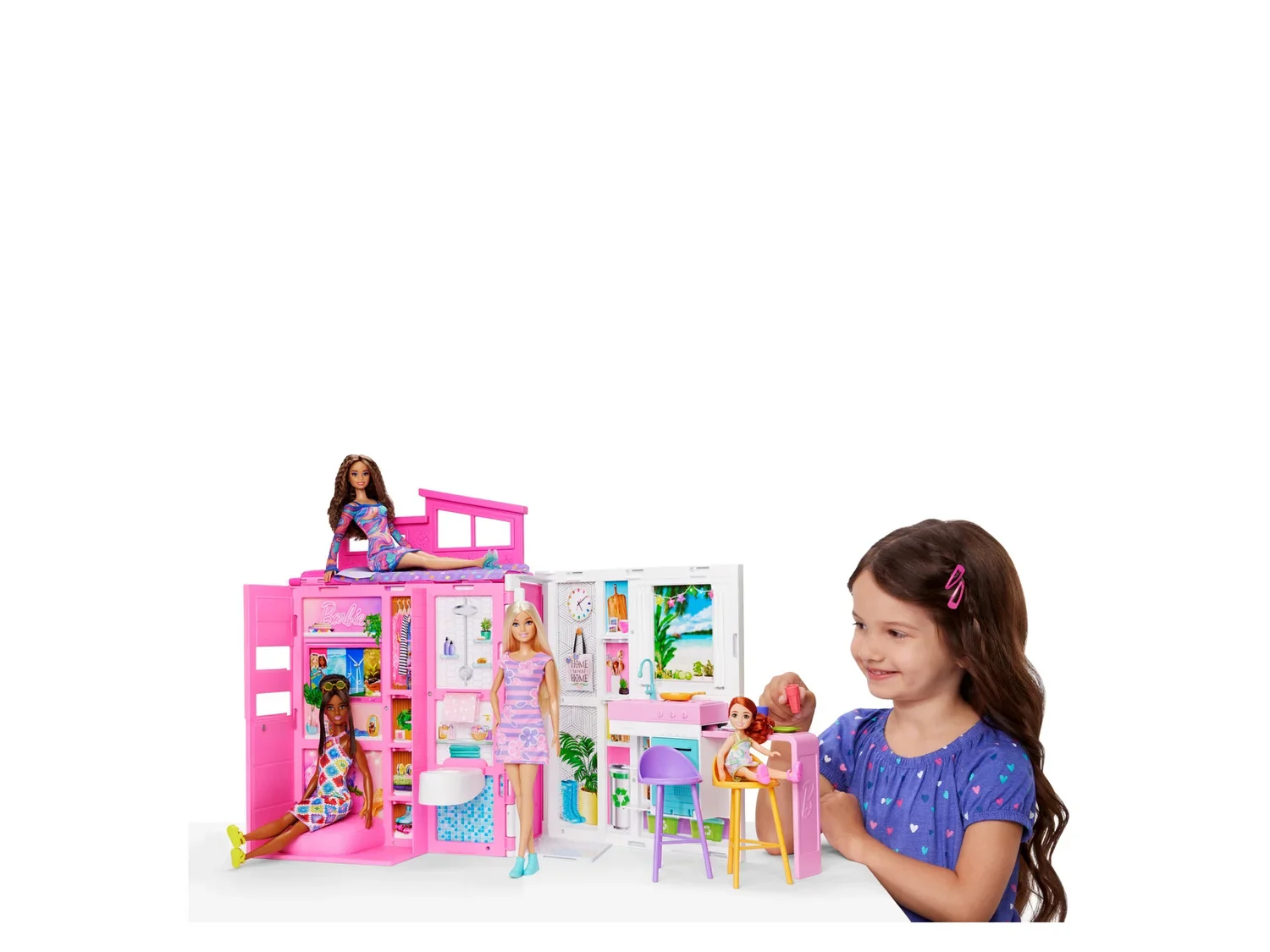 Barbie Maison de vacances avec coffret de poupe