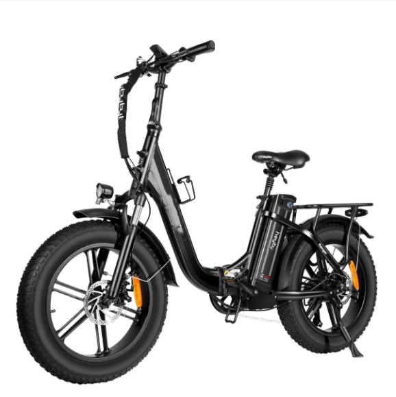 Vélo électrique pliable à suspension intégrale et à pneus larges
