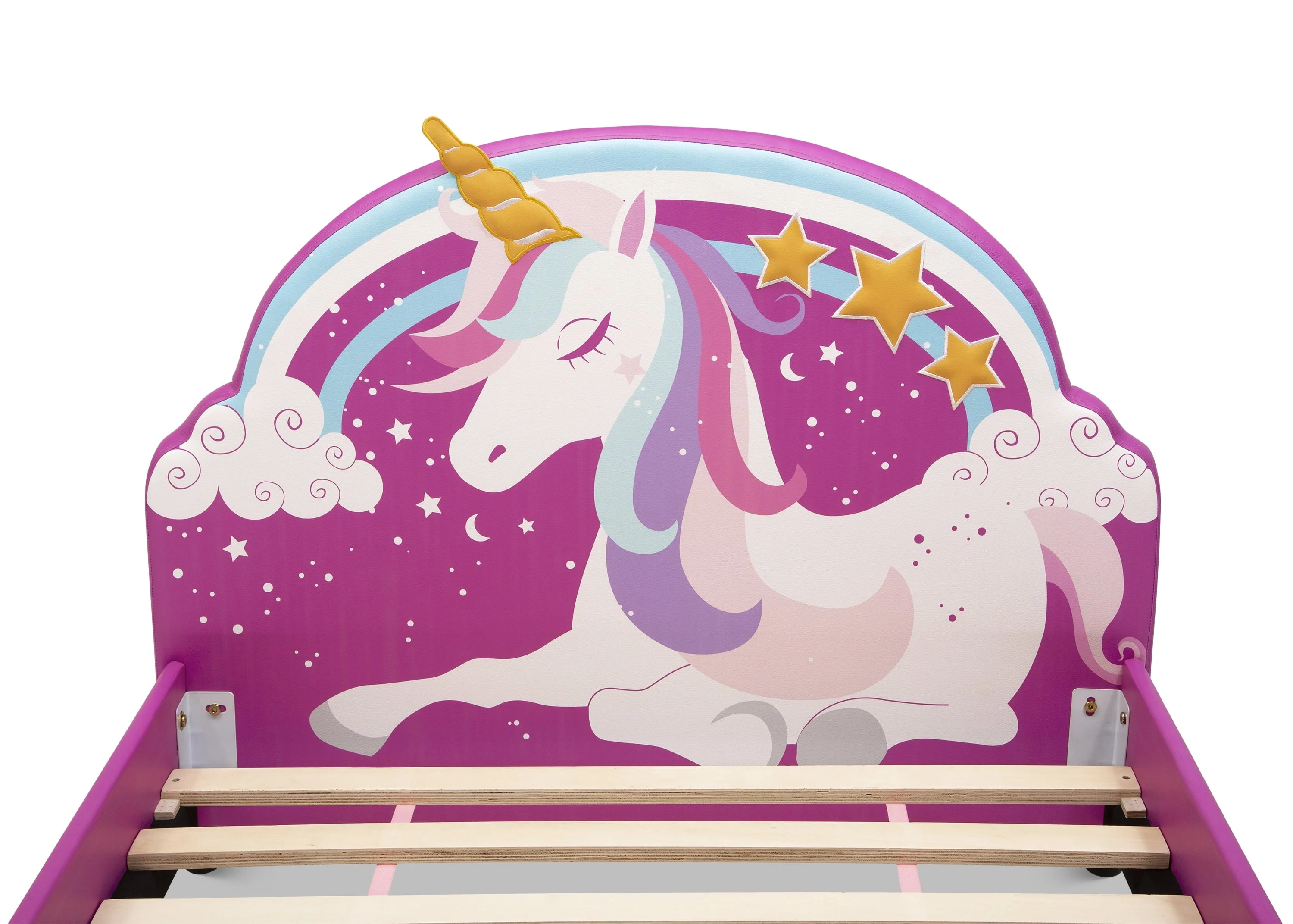Delta Children Unicorn Upholstered Twin Bed, Pink(Unicorn)
