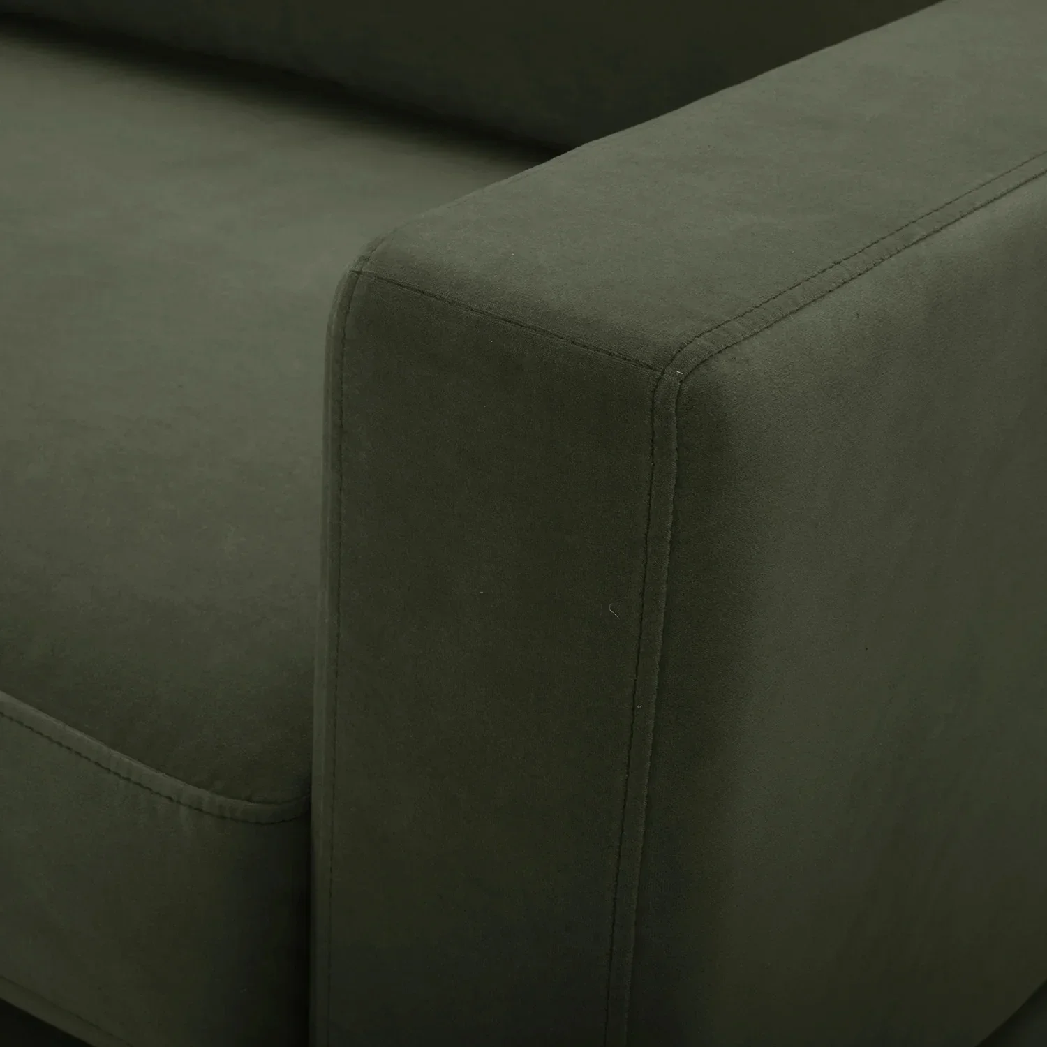 Better Homes & Gardens Springwood Wood Frame 83.46 Couch, Beige Velvet